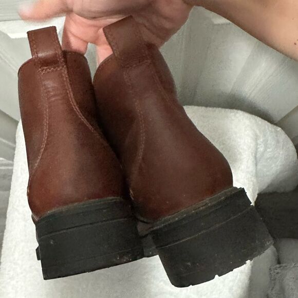 Cole Haan Briana Grand Lace-up Leather Hiker Boots 8.5 Brown Waterproof - Picture 7 of 10